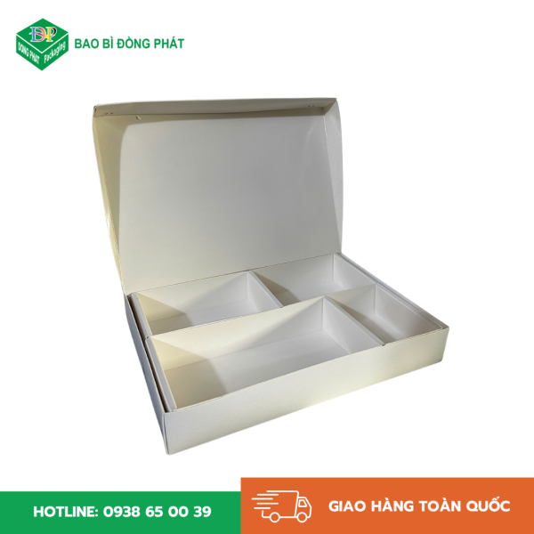 Hộp giấy đựng thức ăn có ngăn