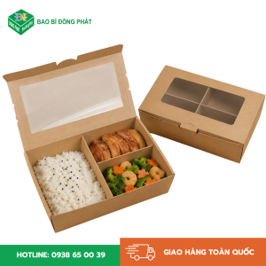 Hộp kraft đựng thức ăn có ngăn