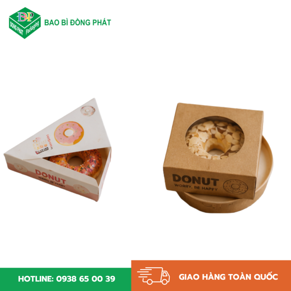 Hộp giấy đựng bánh donut