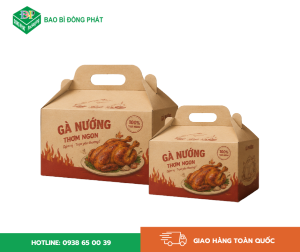 In hộp giấy đựng gà